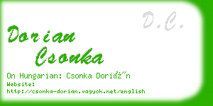 dorian csonka business card